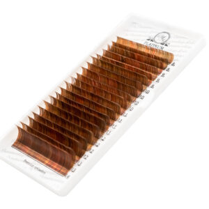 Color Eyelash Extensions Brown/White PLATINUM 0.07 MIX CС 8–14 mm
