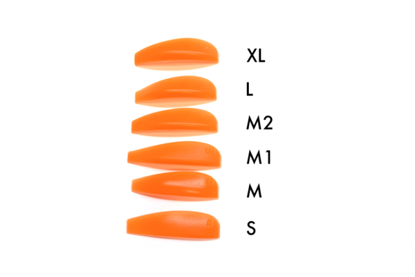 Orange Silicone Rollers (6 pairs)PLATINUM