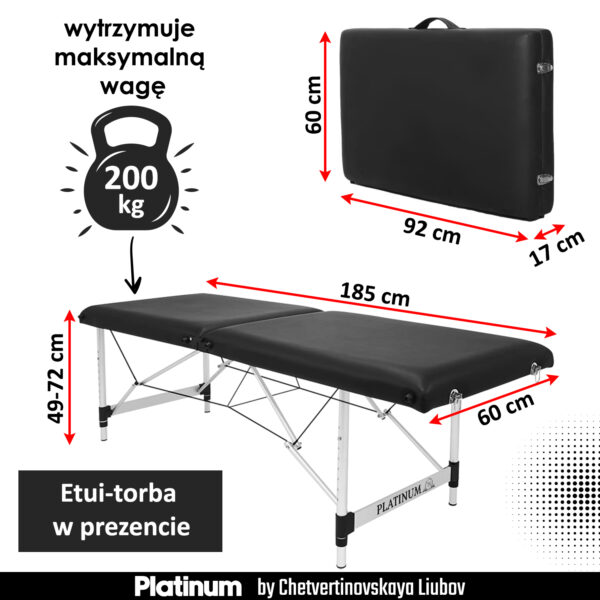 Foldable Cosmetic Bed 60 cm PLATINUM - Image 7