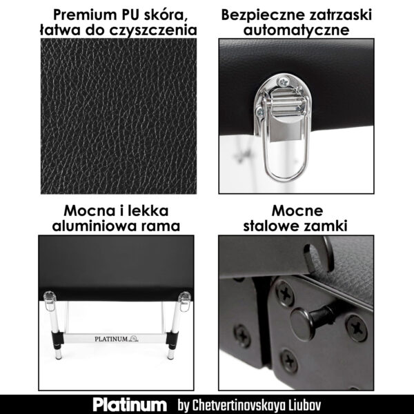 Foldable Cosmetic Bed 60 cm PLATINUM - Image 6