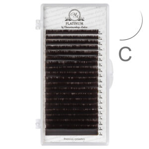 Dark Choco Eyelash Extensions Сurl С Mix 20 lines PLATINUM