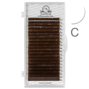 Brown Eyelash Extensions Сurl C Mix 20 lines PLATINUM