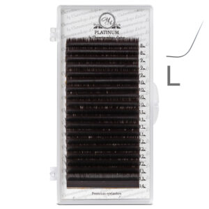 Dark Choco Eyelash Extensions Сurl L 20 lines PLATINUM