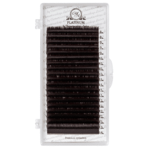 Dark Choco Eyelash Extensions Сurl M+ 20 lines PLATINUM
