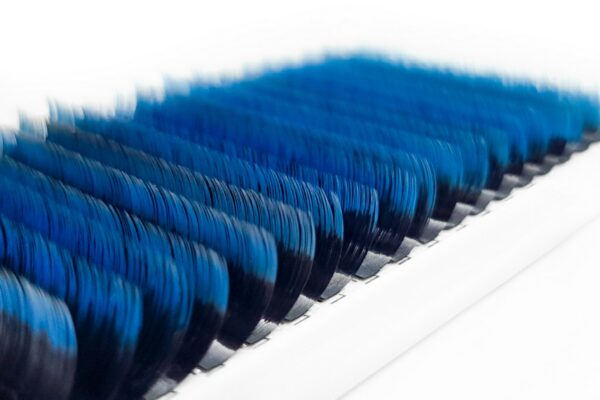 Color Eyelash Extensions Ombre Blue PLATINUM MIX 8–14 mm