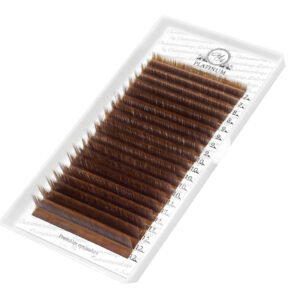 Brown eyelashes PLATINUM/ 20 lines/ mix L curl