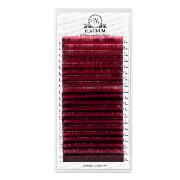 Color Eyelash Extensions Ombre Pink PLATINUM 0.07 MIX 8–14 mm
