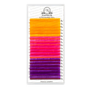 Color Eyelash Extensions MIX "Magic Sunrise" PLATINUM 0.07 8–13 mm
