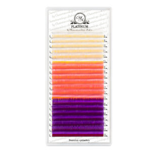 Color Lash Extensions MIX (White/Pink/Purple) PLATINUM 0.07 L MIX 8–13 mm