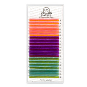 Color Lash Extensions MIX “Magic Sunset” PLATINUM 0.07 CC MIX 8–13 mm