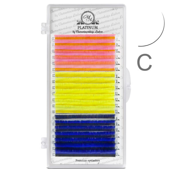 Neon Color Eyelash Extensions PLATINUM 0.07 MIX 8–13 mm
