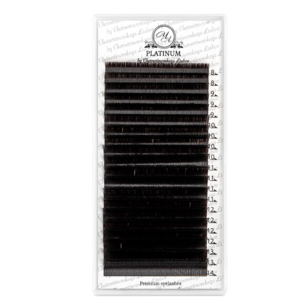 Dark Choco Eyelash Extensions Сurl L+ Mix 20 lines PLATINUM