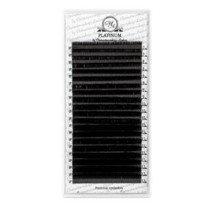 Dark Choco Eyelash Extensions Сurl M+ Mix 20 lines PLATINUM