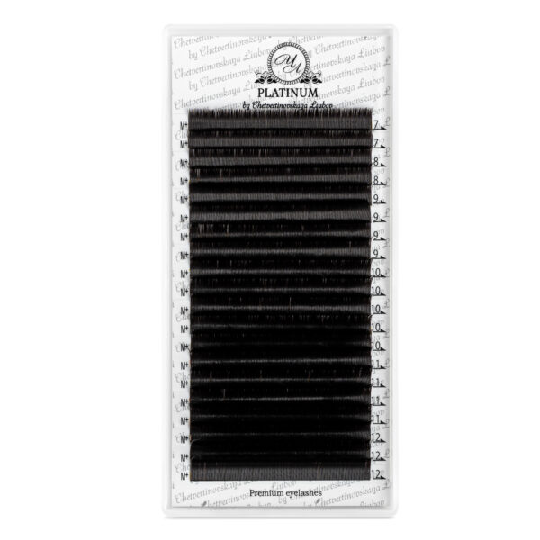Dark Choco Eyelash Extensions Сurl M+ Mix 20 lines PLATINUM