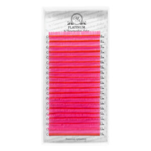 Color Eyelash Extensions Pink PLATINUM 0.07 C MIX 8–14 mm
