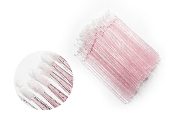 Mikroaplikatory Bezwłókienkowe Microbrush do Rzęs 100 szt. PLATINUM