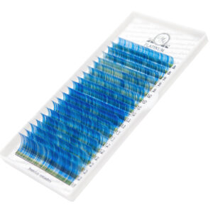 Color Eyelash Extensions Blue/White PLATINUM 0.07 MIX CC 8–14 mm