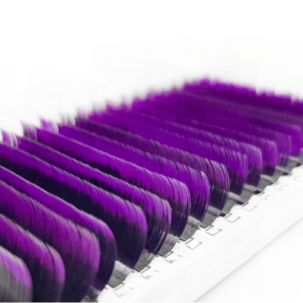 Color Eyelash Extensions Ombre Violet PLATINUM CC MIX 8–14 mm