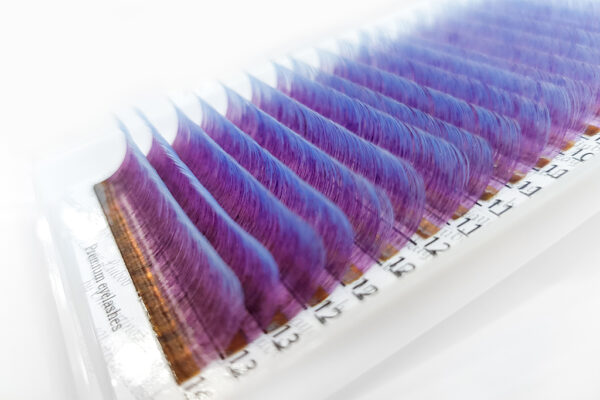Color Ombre Eyelash Extensions Tricolor (Black/Purple/Blue) PLATINUM 0.07 CC MIX 8–14 mm - Image 4
