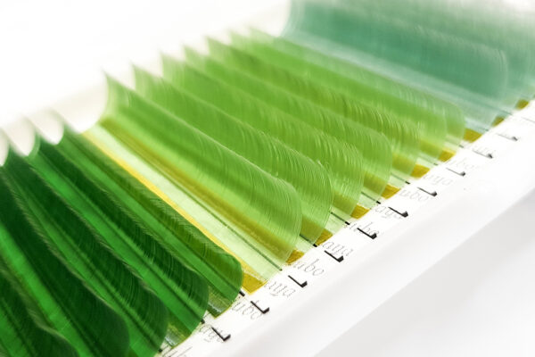 Color Eyelash Extensions MIX Green “Nature’s Energy” PLATINUM 0.07 CC MIX 8–13 mm - Image 4