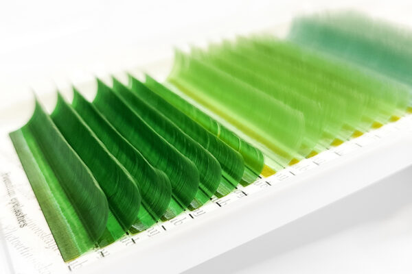 Color Eyelash Extensions MIX Green “Nature’s Energy” PLATINUM 0.07 CC MIX 8–13 mm - Image 5