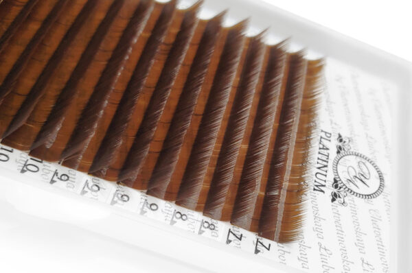 Brown eyelashes PLATINUM/ 20 lines/ mix L curl - Image 8