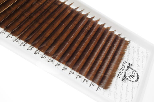 Brown eyelashes PLATINUM/ 20 lines/ mix L curl - Image 6