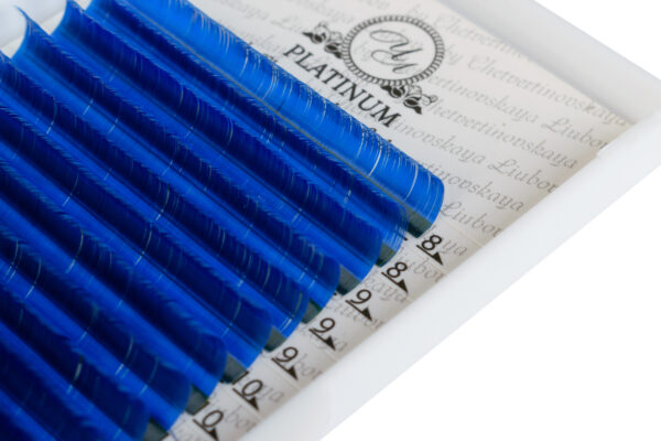 Color Eyelash Extensions Navy Blue PLATINUM 0.07 CC MIX 8–14 mm - Image 2