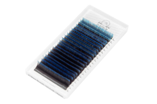 Color Eyelash Extensions Ombre Blue PLATINUM MIX 8–14 mm - Image 4