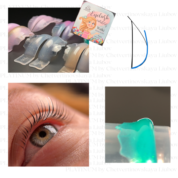Face Rod Silicone Rollers for Lash Lamination 6 Pairs PLATINUM - Image 2