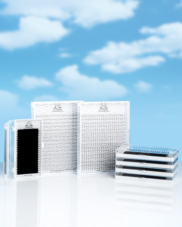 Ready Fan Eyelash Clusters 3D Curl C Single Lengths from 7 to 14 mm PLATINUM - Image 2