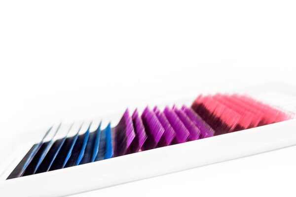 Color Eyelash Extensions Ombre MIX (Pink/Purple/Blue) PLATINUM 0.07 L MIX 8–13 mm - Image 2