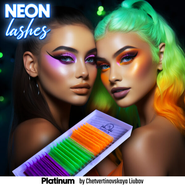 Neon Color Eyelash Extensions PLATINUM 0.07 MIX 8–13 mm - Image 5