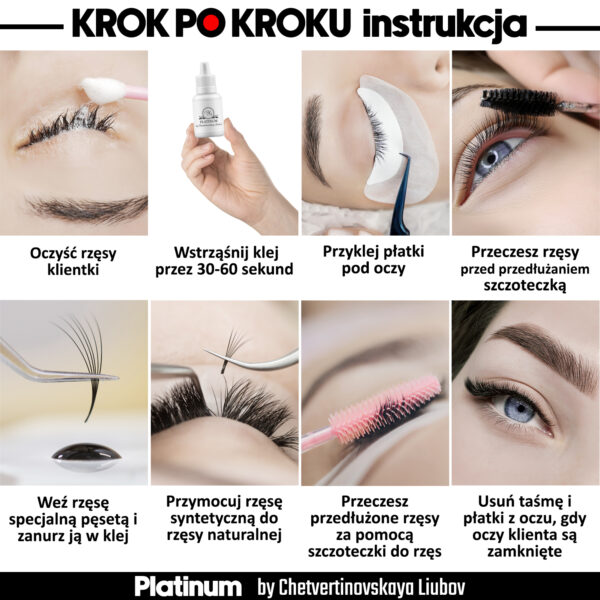 Brown Eyelash Extensions Сurl C Mix 20 lines PLATINUM - Image 4