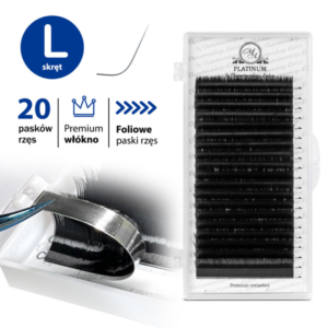 Black Eyelash Extensions Сurl L 20 lines PLATINUM