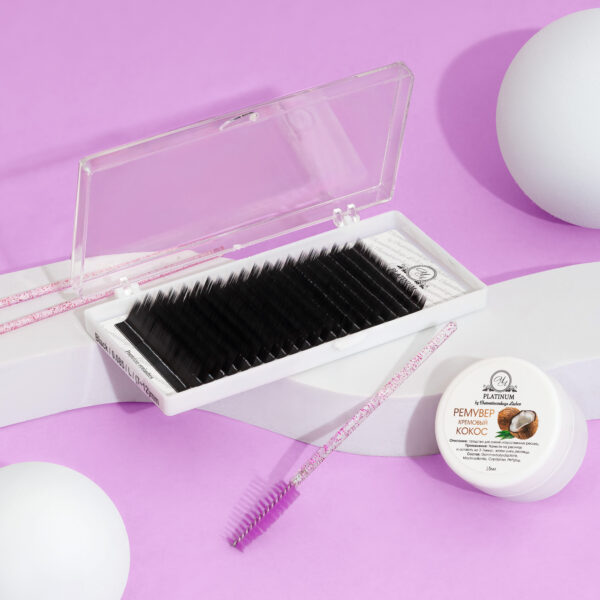 Black Eyelash Extensions Сurl L+ Mix 20 lines PLATINUM - Image 10