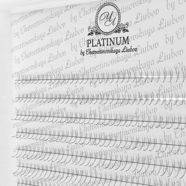 Ready Fan Eyelash Clusters 2D Curl D MIX 7–14 mm PLATINUM - Image 6