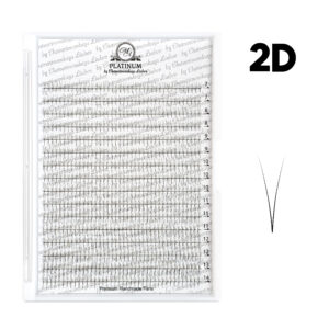 Ready Fan Eyelash Clusters 2D Curl L MIX 7–14 mm PLATINUM