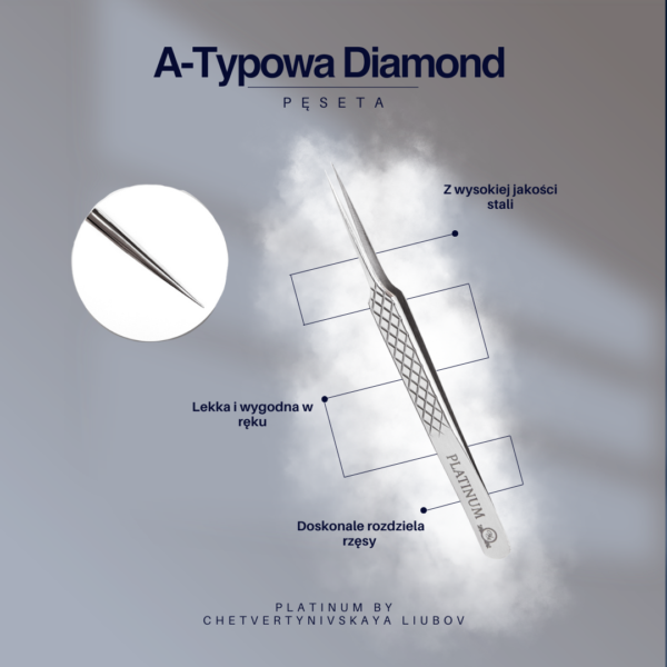 A-Typical Tweezers Diamond Silver PLATINUM - Image 2