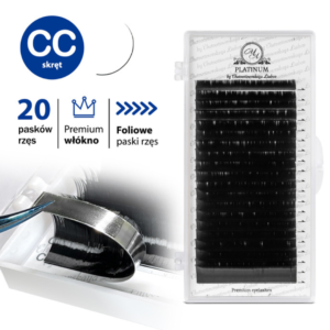 Black Eyelash Extensions Curl CC 20 lines PLATINUM