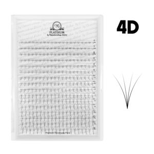 Ready Fan Eyelash Clusters 4D Curl D MIX 7–14 mm PLATINUM