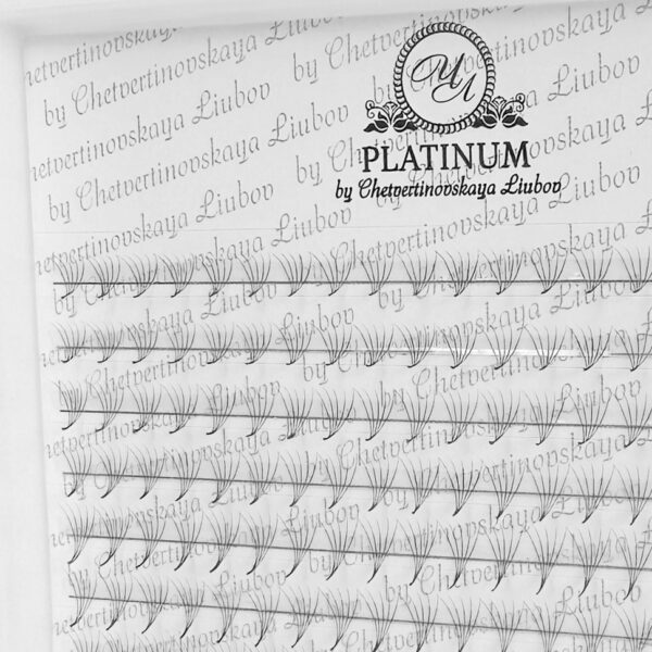 Ready Fan Eyelash Clusters 5D Curl D MIX 7–14 mm PLATINUM - Image 2