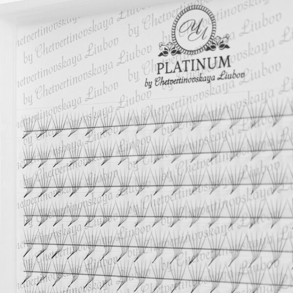 Ready Fan Eyelash Clusters 5D Curl L MIX 7–14 mm PLATINUM - Image 3