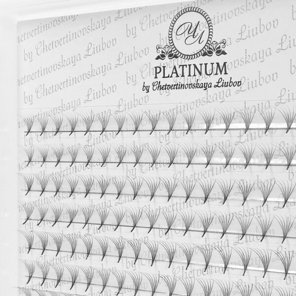 Ready Fan Eyelash Clusters 6D Curl D MIX 7–14 mm PLATINUM - Image 7