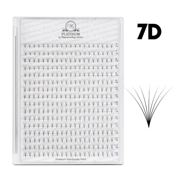 Ready Fan Eyelash Clusters 7D Curl C MIX 7–14 mm PLATINUM
