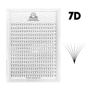 Ready Fan Eyelash Clusters 7D Curl D MIX 7–14 mm PLATINUM