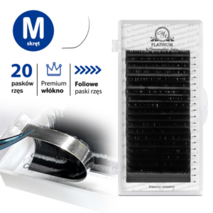 Black Eyelash Extensions Сurl M 20 lines PLATINUM