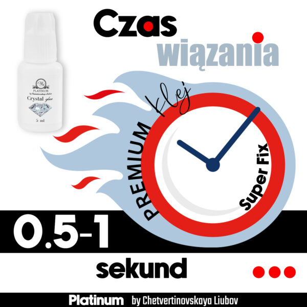 Клей Crystal 5ml для нарощування вій PLATINUM - Зображення 3