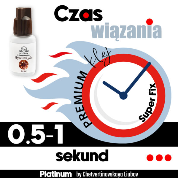 Klej Hyacinth 5 ml do przedłużania rzęs PLATINUM - obrazek 3