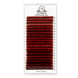 Color Eyelash Extensions Ombre Red PLATINUM 0.07 CC MIX 8–14 mm